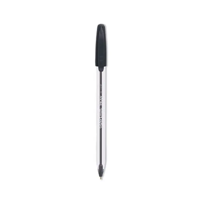 InkJoy 50ST Ballpoint Pen, Stick, Medium 1 mm, Black Ink, Clear Barrel, Dozen - Pens | Paper Mate