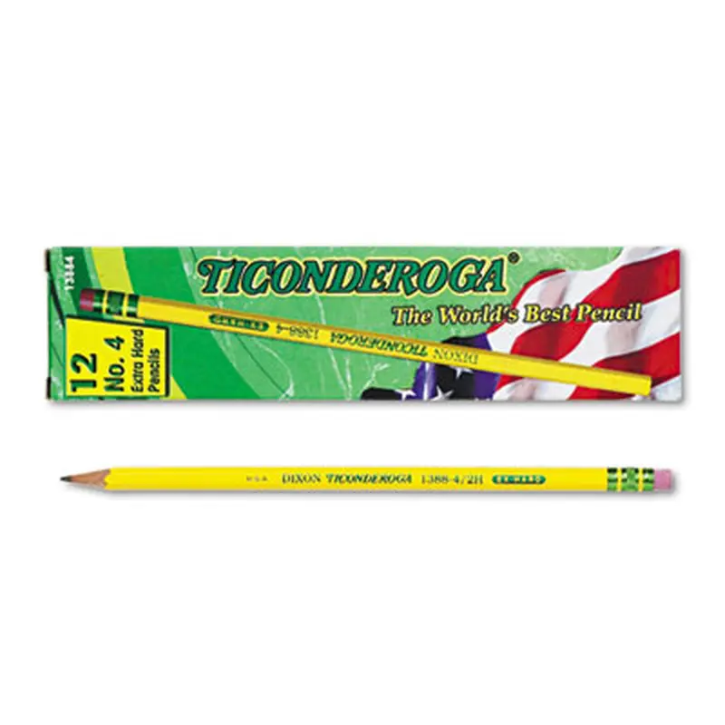 Pencils, 2H (#4), Black Lead, Yellow Barrel, Dozen - Pencils | Ticonderoga