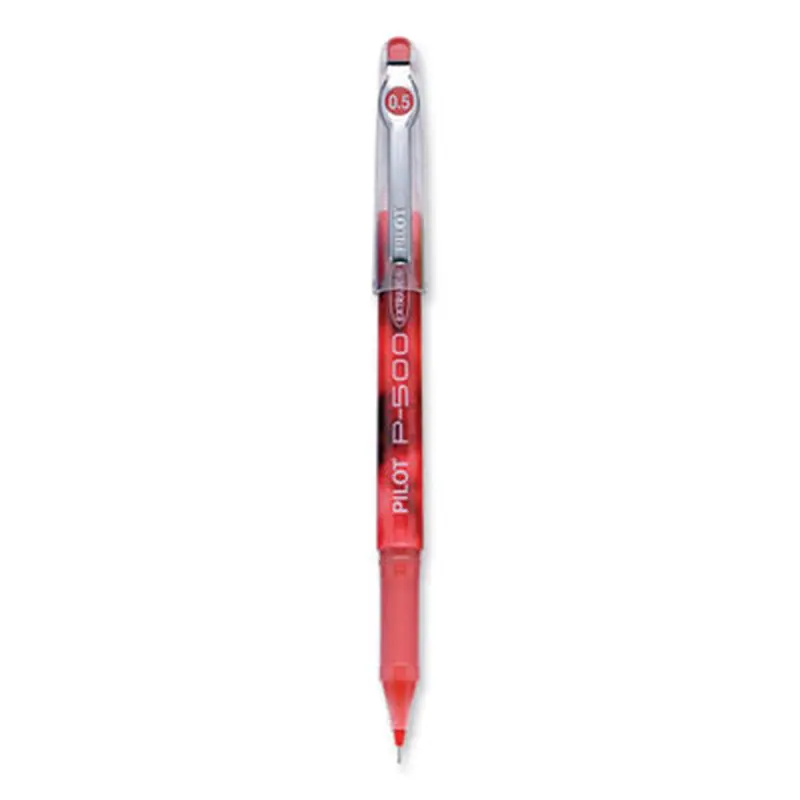 Precise P-500 Gel Pen, Stick, Extra-Fine 0.5 mm, Red Ink, Red Barrel, Dozen - Pens | Pilot