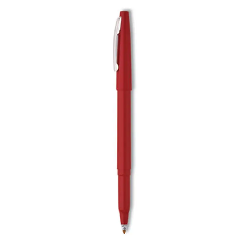 Rolling Writer Rollerball Pen, Stick, Medium 0.8 mm, Red Ink, Red Barrel, Dozen - Pens | Pentel