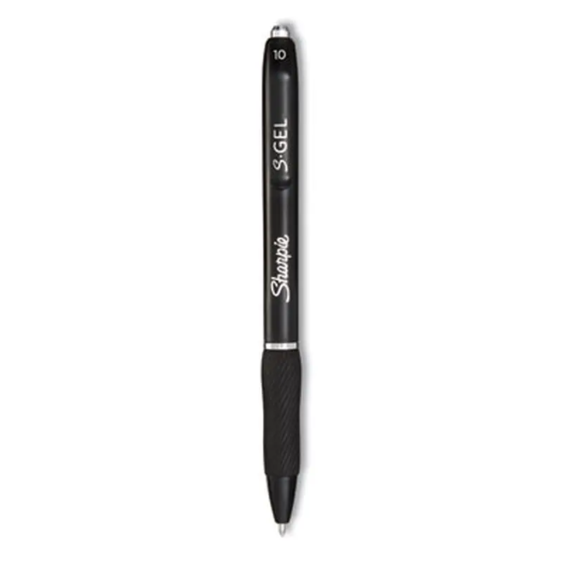 S-Gel High-Performance Gel Pen, Retractable, Bold 1 mm, Black Ink, Black Barrel, 36/Pack - Pens | Sharpie S-Gel