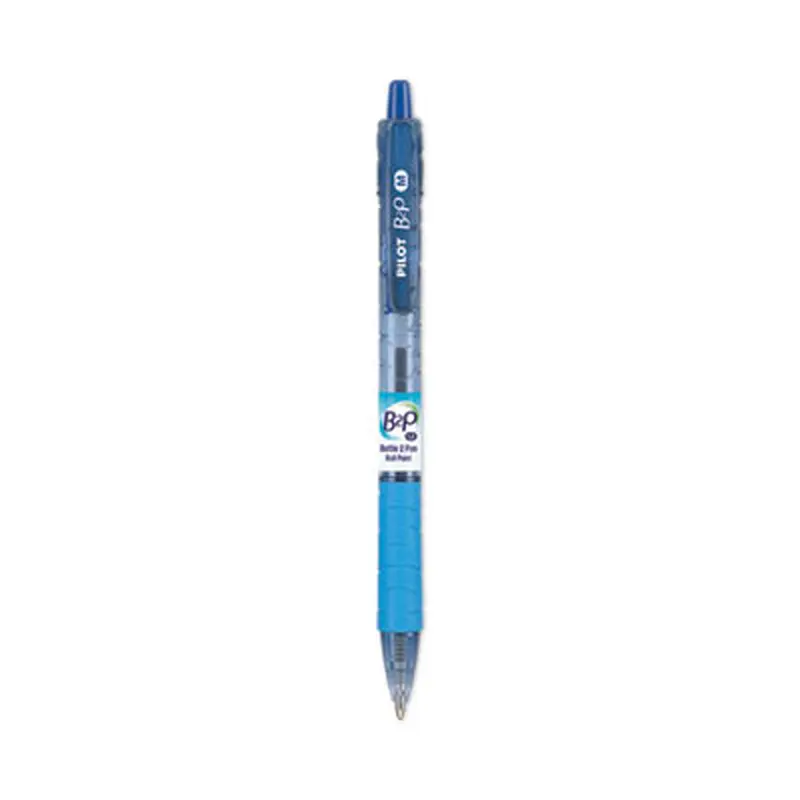 B2P Bottle-2-Pen Recycled Ballpoint Pen, Retractable, Medium 1 mm, Blue Ink, Translucent Blue Barrel, Dozen - Pens | Pilot