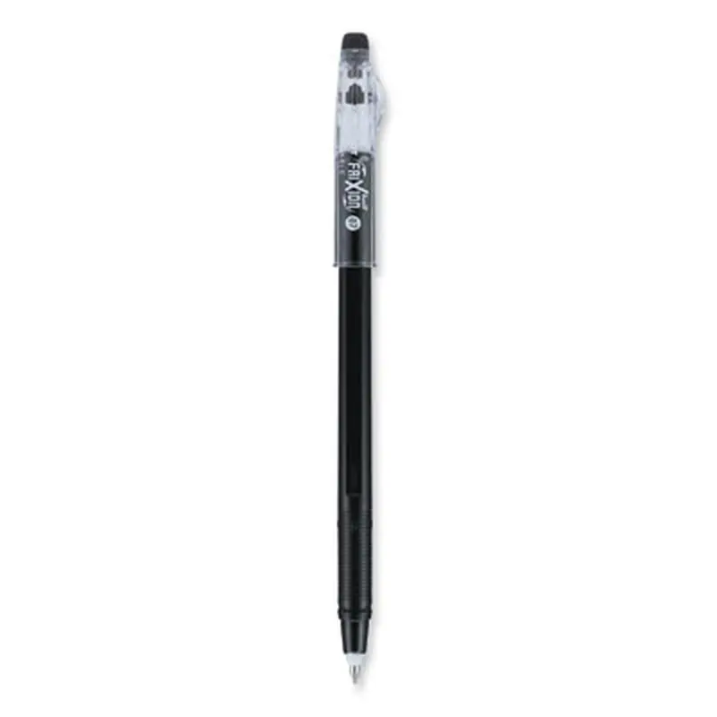 FriXion ColorSticks Erasable Gel Pen, Stick, Fine 0.7 mm, Black Ink, Black Barrel, Dozen - Pens | Pilot