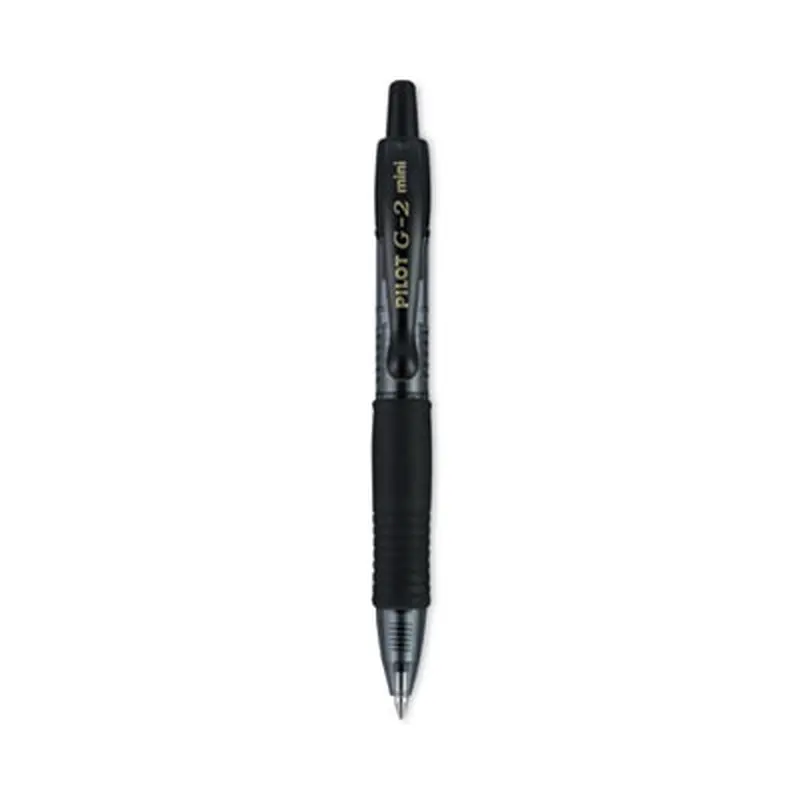 G2 Mini Gel Pen, Retractable, Fine 0.7 mm, Black Ink, Smoke/Black Barrel, 4/Pack - Pens | Pilot