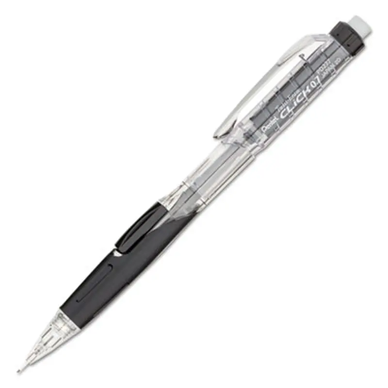 Twist-Erase CLICK Mechanical Pencil, 0.7 mm, HB (#2), Black Lead, Black Barrel - Pencils | Pentel