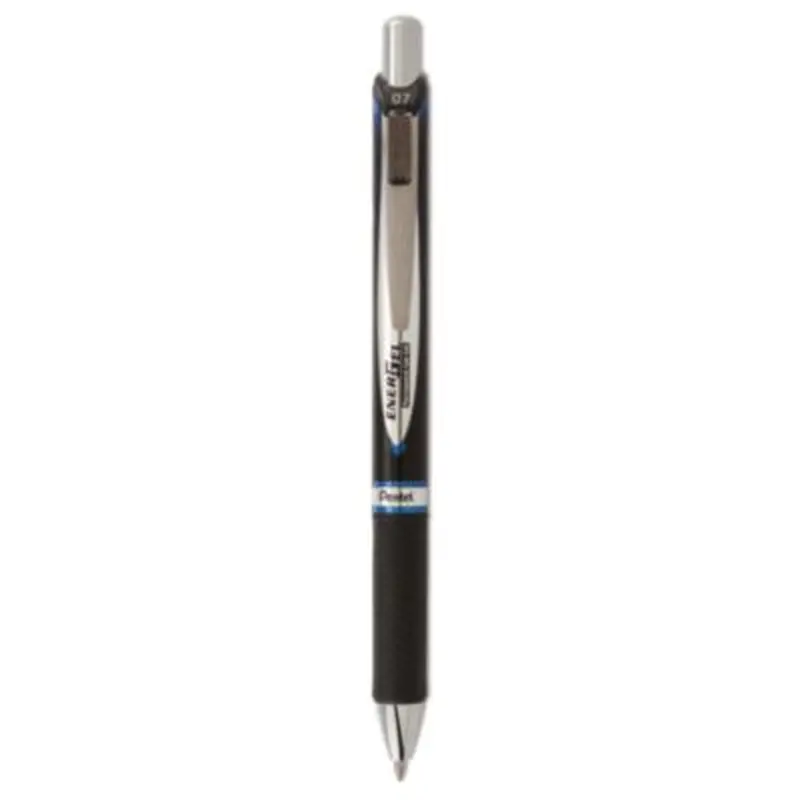 EnerGel PRO Permanent Ink Hybrid Gel Pen, Retractable, Medium 0.7 mm, Blue Ink, Black Barrel - Pens | Pentel
