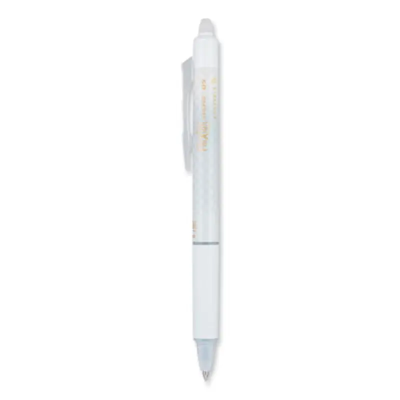 FriXion Ball Clicker Erasable Gel Pen, Retractable, Extra-Fine 0.5 mm, Black Ink, White Barrel, Dozen - Pens | Pilot