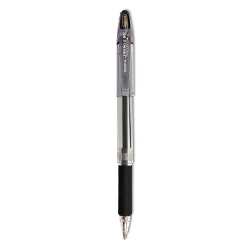 Jimnie Gel Pen Value Pack, Stick, Medium 0.7 mm, Black Ink, Clear/Black Barrel, 24/Box - Pens | Zebra