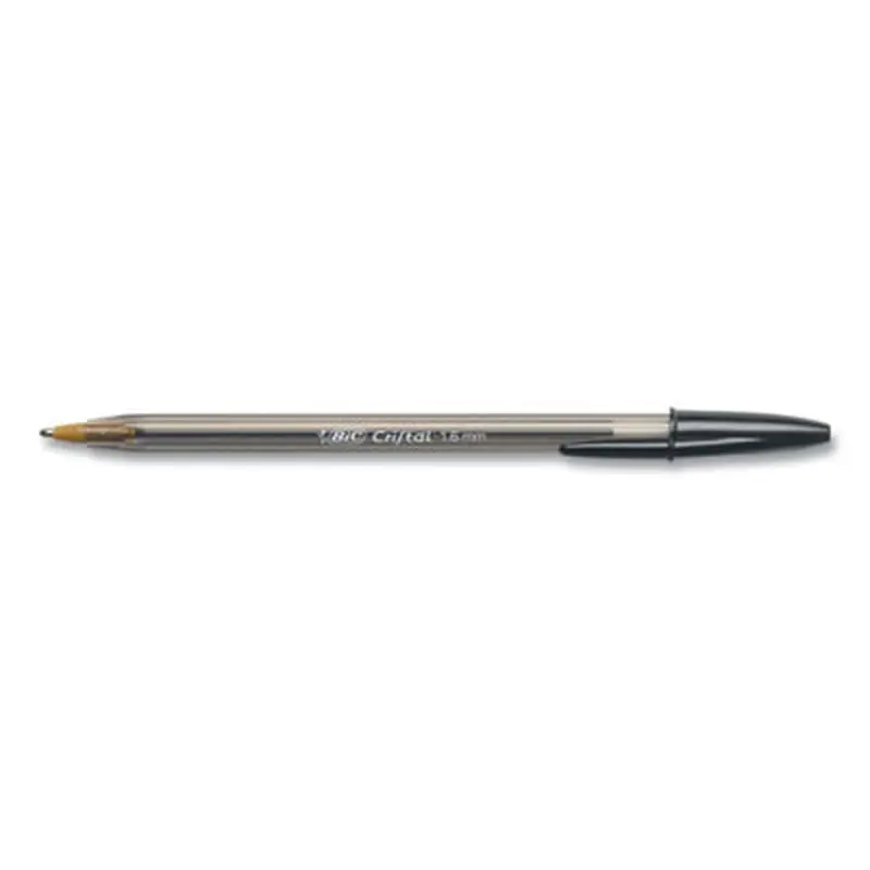 Cristal Xtra Bold Ballpoint Pen, Stick, Bold 1.6 mm, Black Ink, Clear Barrel, 24/Pack - Pens | BIC