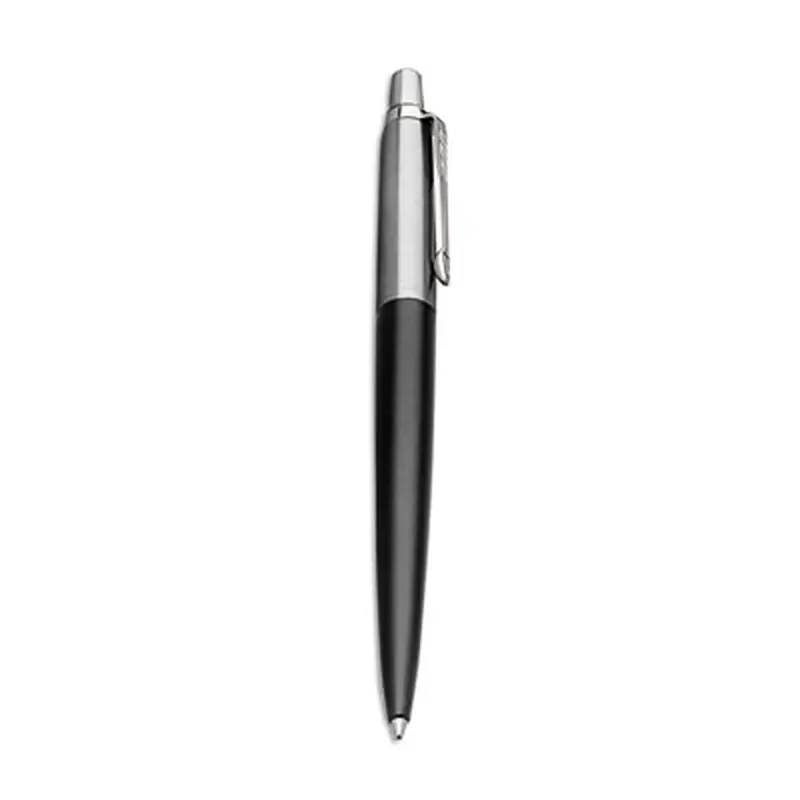 Jotter Bond Street Ballpoint Pen, Retractable, Medium 1 mm, Blue Ink, Black/Chrome Barrel - Pens | Parker