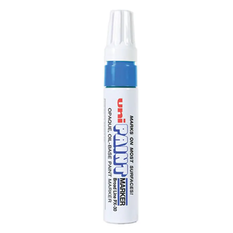 Permanent Marker, Broad Chisel Tip, Blue - Markers | uni-Paint