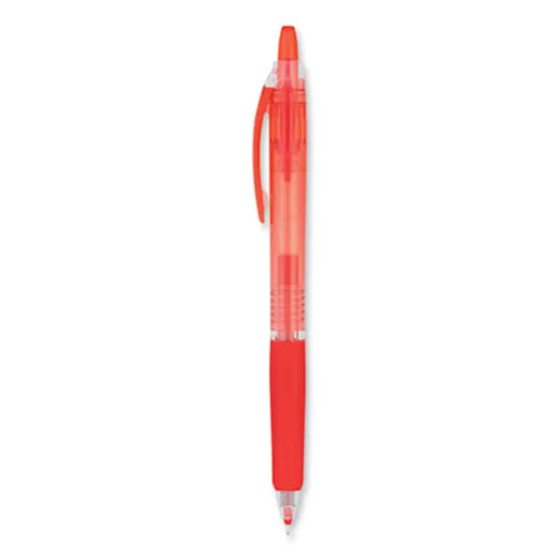 Precise Gel BeGreen Gel Pen, Retractable, Fine 0.7 mm, Red Ink, Translucent Red Barrel, Dozen - Pens | Pilot