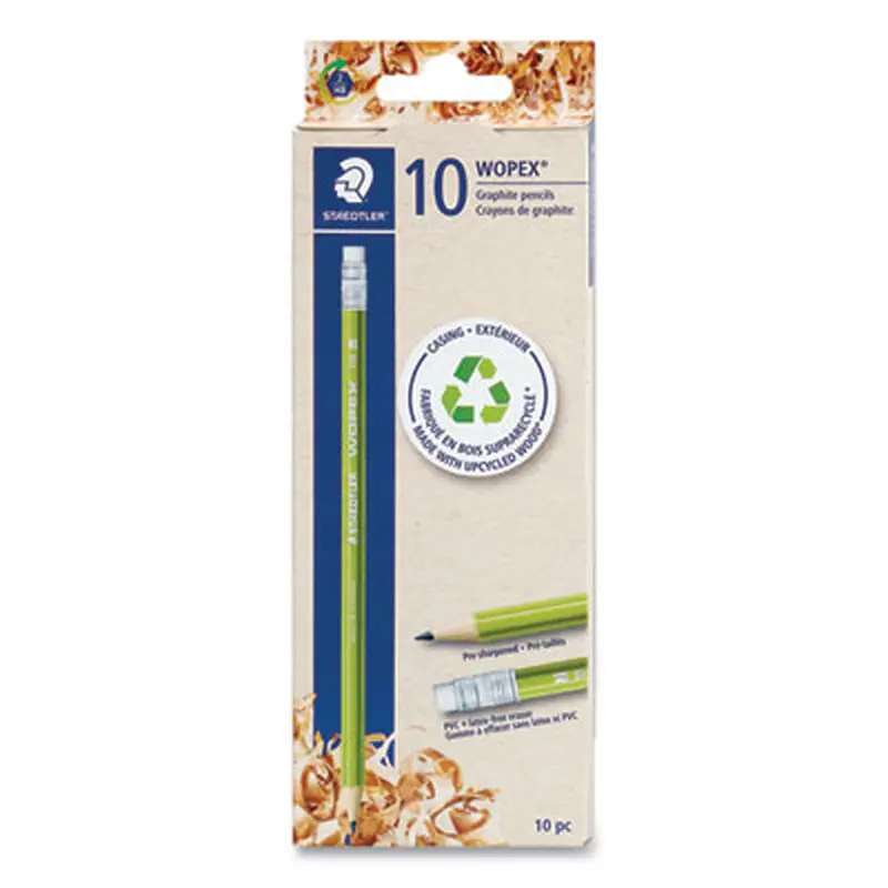 Wopex Extruded Pencil, HB (#2), Black Lead, Green Barrel, 10/Pack - Pencils | Staedtler