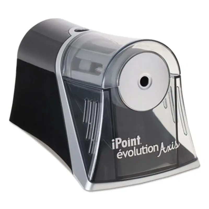 iPoint Evolution Axis Pencil Sharpener, AC-Powered, 4.25 x 7 x 4.75, Black/Silver - Pencil & Crayon Sharpeners | Westcott