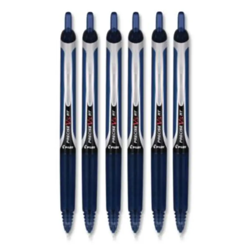 Precise V5RT Rollerball Pen, Retractable, Extra-Fine 0.5 mm, Navy Ink, Navy Barrel, Dozen - Pens | Pilot