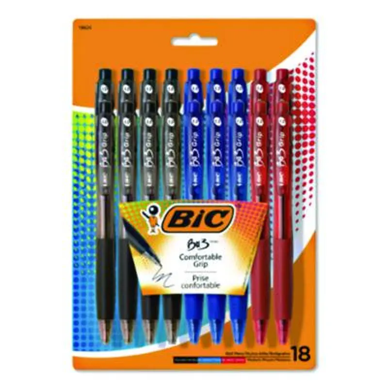 BU3 Ballpoint Pen, Retractable, Medium 1 mm, Assorted Ink and Barrel Colors, 18/Pack - Pens | BIC