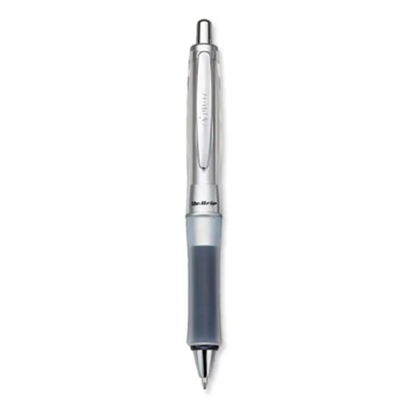 Dr. Grip Center of Gravity Ballpoint Pen, Retractable, Medium 1 mm, Black Ink, Silver/Charcoal Barrel - Pens | Pilot