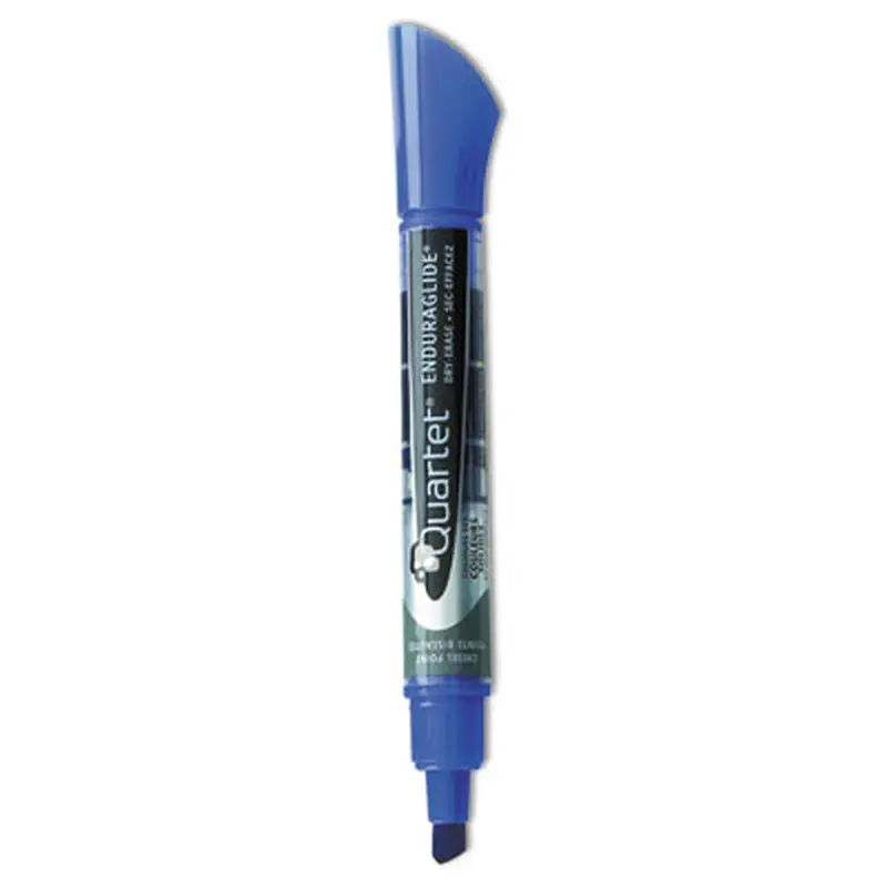 EnduraGlide Dry Erase Marker, Broad Chisel Tip, Blue, Dozen - Board Markers | Quartet
