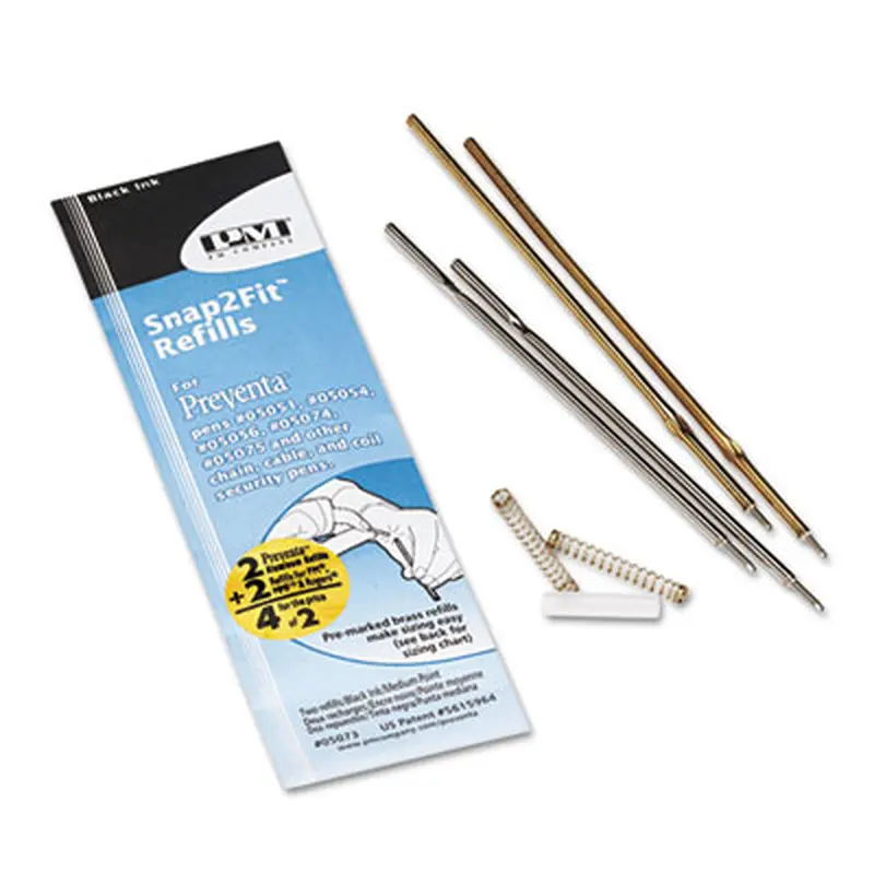 Refill for Preventa, MMF Kable and Sentry Counter Pens, Medium Conical Tip, Black Ink, 2/Pack - Pen & Marker Refills | Iconex