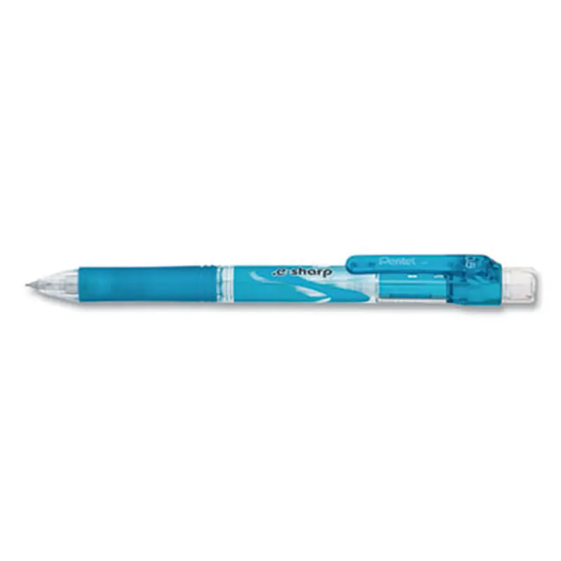 .e-Sharp Mechanical Pencil, 0.5 mm, HB (#2), Black Lead, Sky Blue Barrel, Dozen - Pencils | Pentel