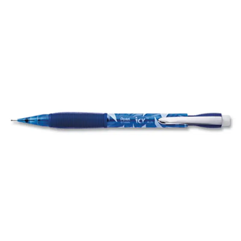 Icy Mechanical Pencil, 0.5 mm, HB (#2), Black Lead, Transparent Blue Barrel, Dozen - Pencils | Pentel