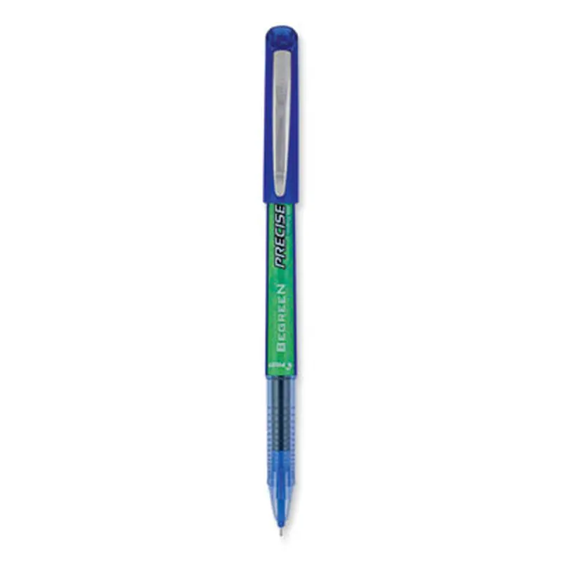 Precise V5 BeGreen Rollerball Pen, Stick, Extra-Fine 0.5 mm, Blue Ink, Blue Barrel, Dozen - Pens | Pilot
