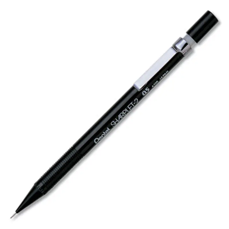 Sharplet-2 Mechanical Pencil, 0.5 mm, HB (#2), Black Lead, Black Barrel - Pencils | Pentel
