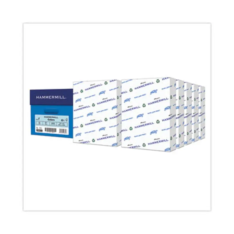 Colors Print Paper, 20 lb Bond Weight, 8.5 x 11, Blue, 500 Sheets/Ream, 10 Reams/Carton - Copy Paper | Hammermill