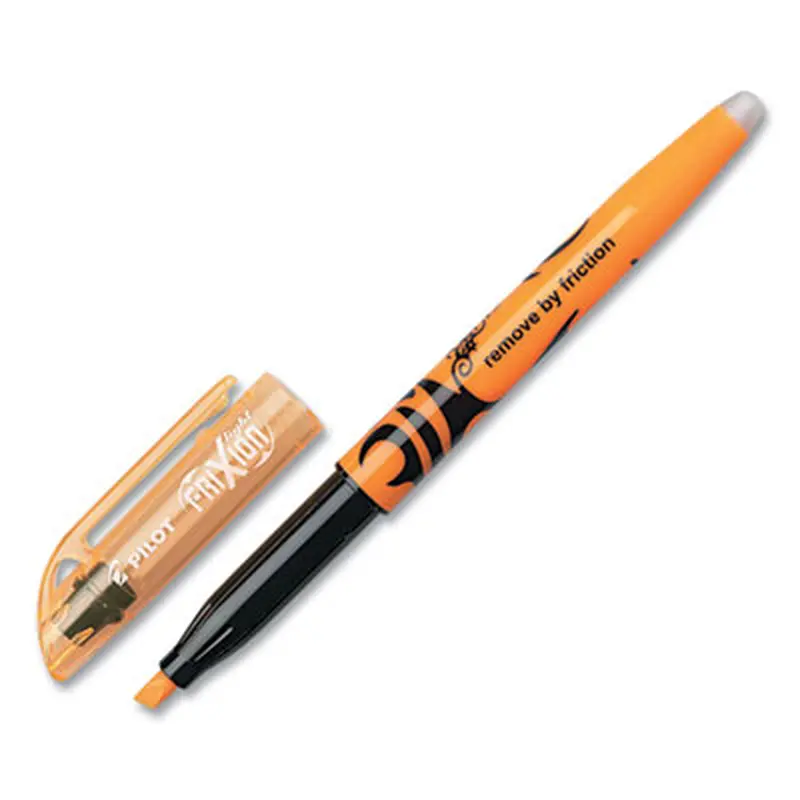 FriXion Light Erasable Highlighter, Orange Ink, Chisel Tip, Orange/Black Barrel, Dozen - Highlighters | Pilot