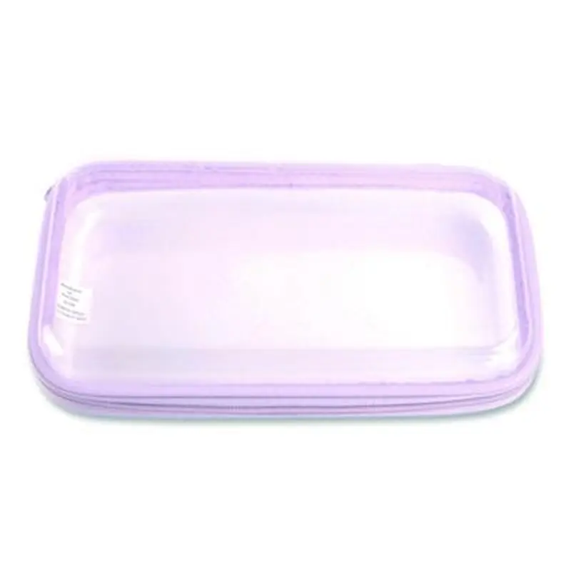 Pencil Pouch, 9.25 x 5.12 x 2.17, Clear/Randomly Assorted Color - Pencil Pouches & Boxes | Pep Rally