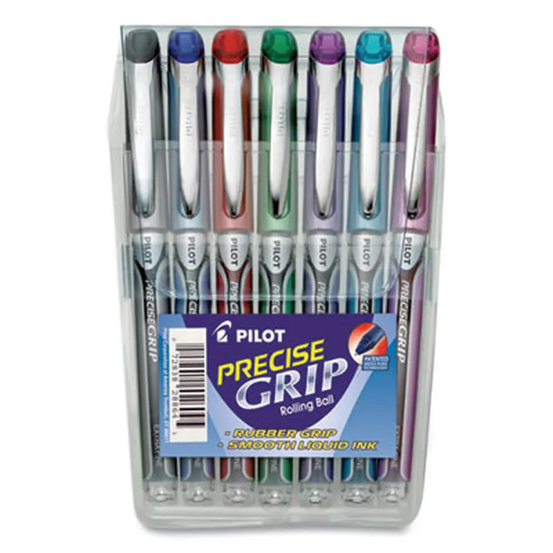 Precise Grip Rollerball Pen, Stick, Extra-Fine 0.5 mm, Assorted Ink and Barrel Colors, 7/Pack - Pens | Pilot