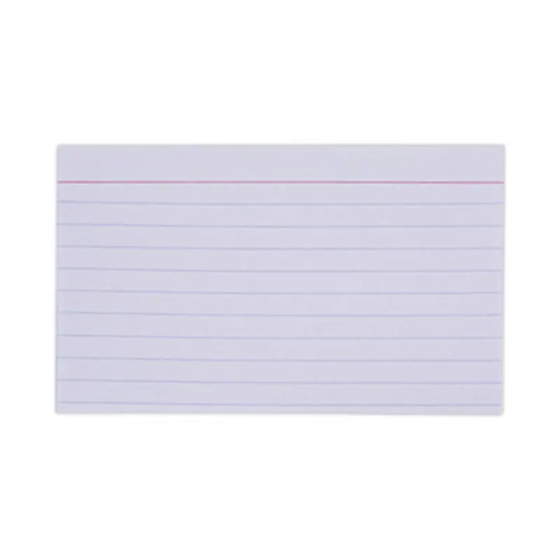 Ruled Index Cards, 3 x 5, White, 100/Pack - Index Cards | Universal