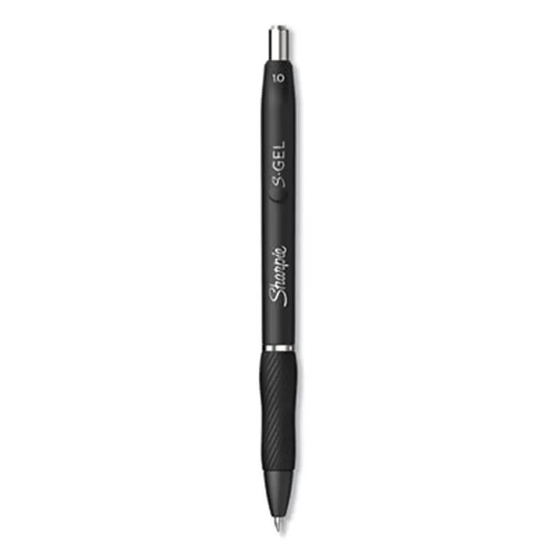 S-Gel High-Performance Gel Pen, Retractable, Bold 1 mm, Black Ink, Black Barrel, 4/Pack - Pens | Sharpie S-Gel