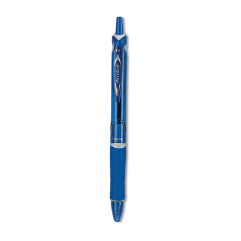 Acroball Colors Advanced Ink Hybrid Gel Pen, Retractable, Medium 1 mm, Blue Ink, Translucent Blue/Blue Barrel, Dozen - Pens | Pilot