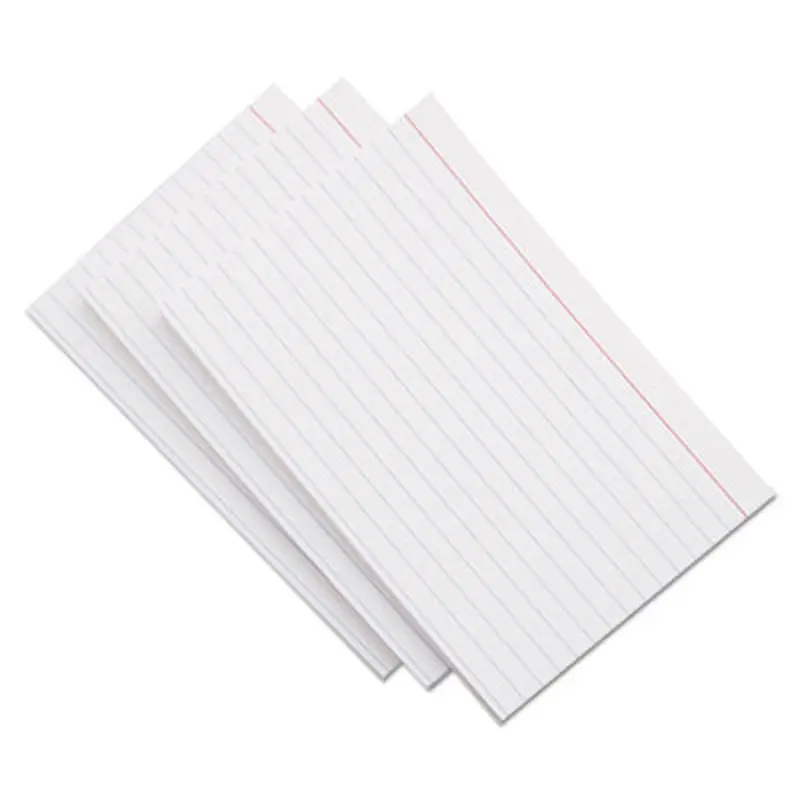 Ruled Index Cards, 5 x 8, White, 100/Pack - Index Cards | Universal