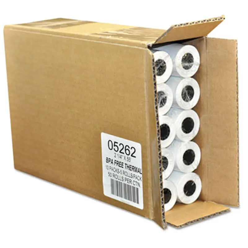 Direct Thermal Printing Thermal Paper Rolls, 2.25" x 55 ft, White, 50/Carton - Roll Paper | Iconex