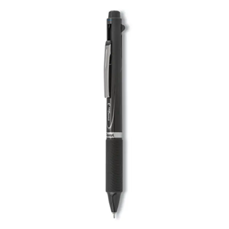 EnerGel 3 Multi-Color Gel Pen, Retractable, Fine 0.5 mm, Black/Blue/Red Ink, Gray Barrel - Pens | Pentel
