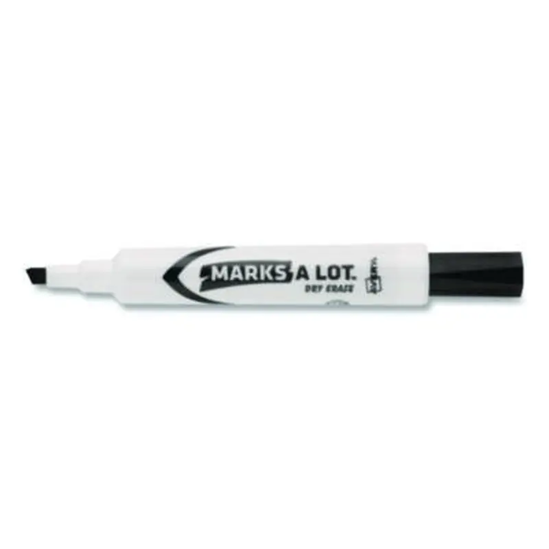 MARKS A LOT Desk-Style Dry Erase Markers, Broad Chisel Tip, Black - Board Markers | Avery