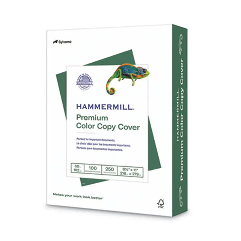 Premium Color Copy Cover, 100 Bright, 60 lb Cover Weight, 8.5 x 11, 250/Pack - Card/Cover Stock | Hammermill