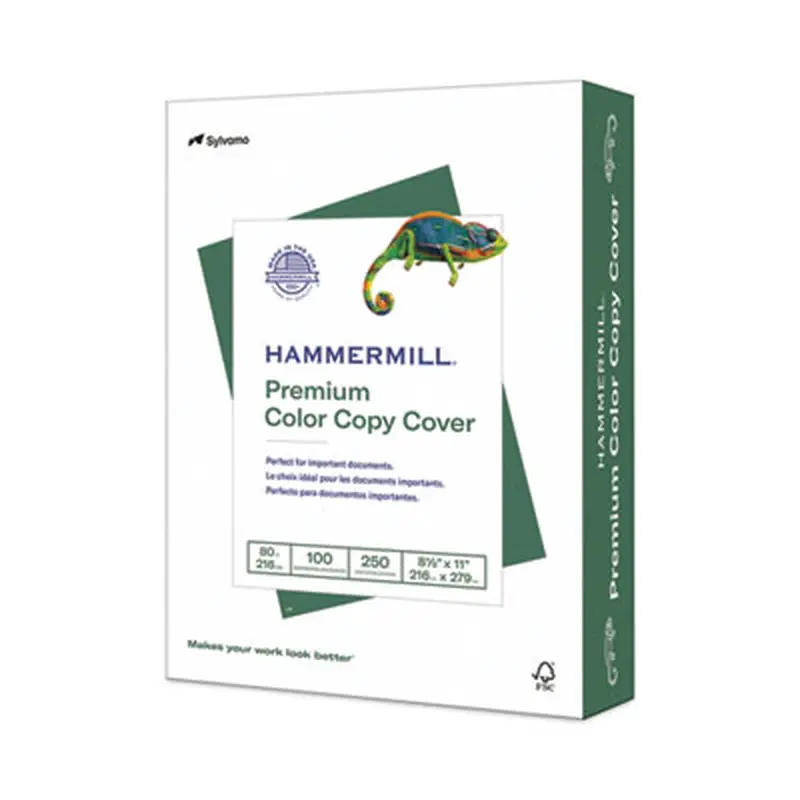 Premium Color Copy Cover, 100 Bright, 80 lb Cover Weight, 8.5 x 11, 250/Pack - Card/Cover Stock | Hammermill