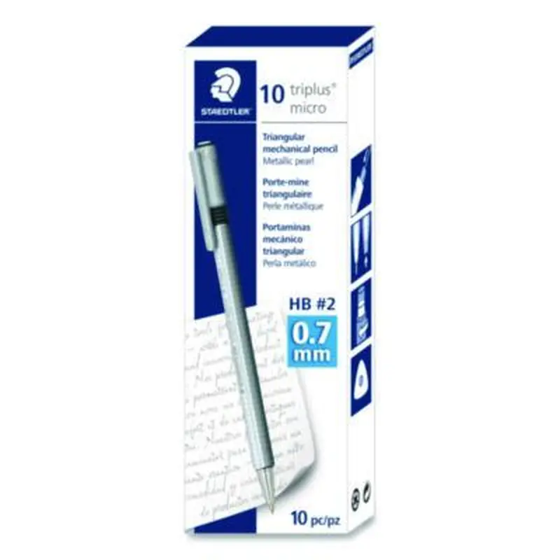 Mechanical Pencils, 0.7 mm, HB (#2), Black Lead, Light Blue Barrel, 10/Box - Pencils | Staedtler
