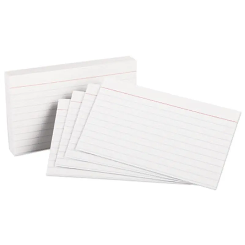 Ruled Index Cards, 3 x 5, White, 100/Pack - Index Cards | Oxford