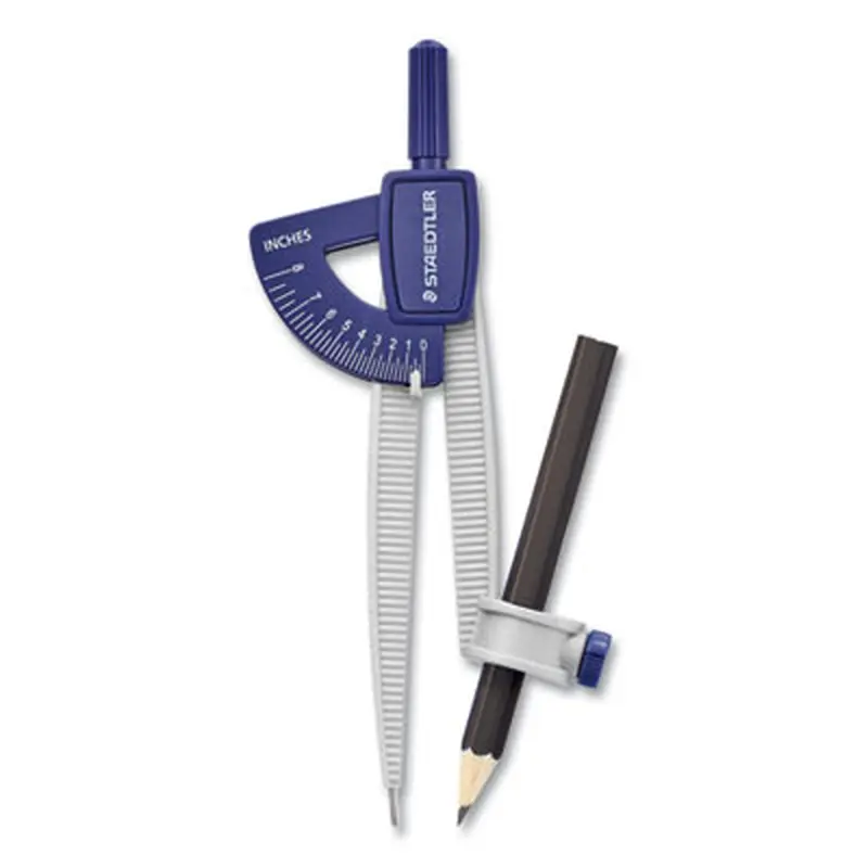 Student Compass, 8.5" Maximum Diameter, Plastic, Blue - Compasses | Staedtler