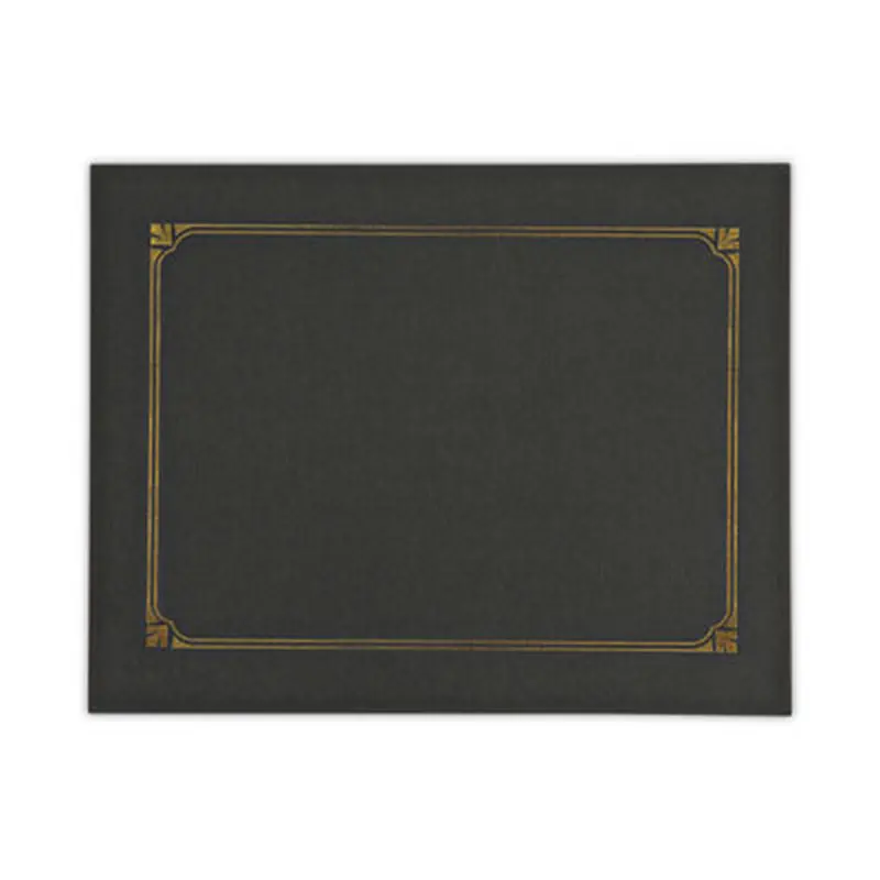 Certificate/Document Cover, 8.5 x 11; 8 x 10; A4, Black, 6/Pack - Document Holders | Universal