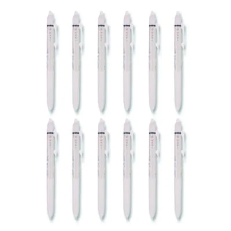 Frixion Waai Erasable Gel Pen, Retractable, Extra Fine 0.5 mm, Black Ink, Beige/Black Barrel, Dozen - Pens | Pilot