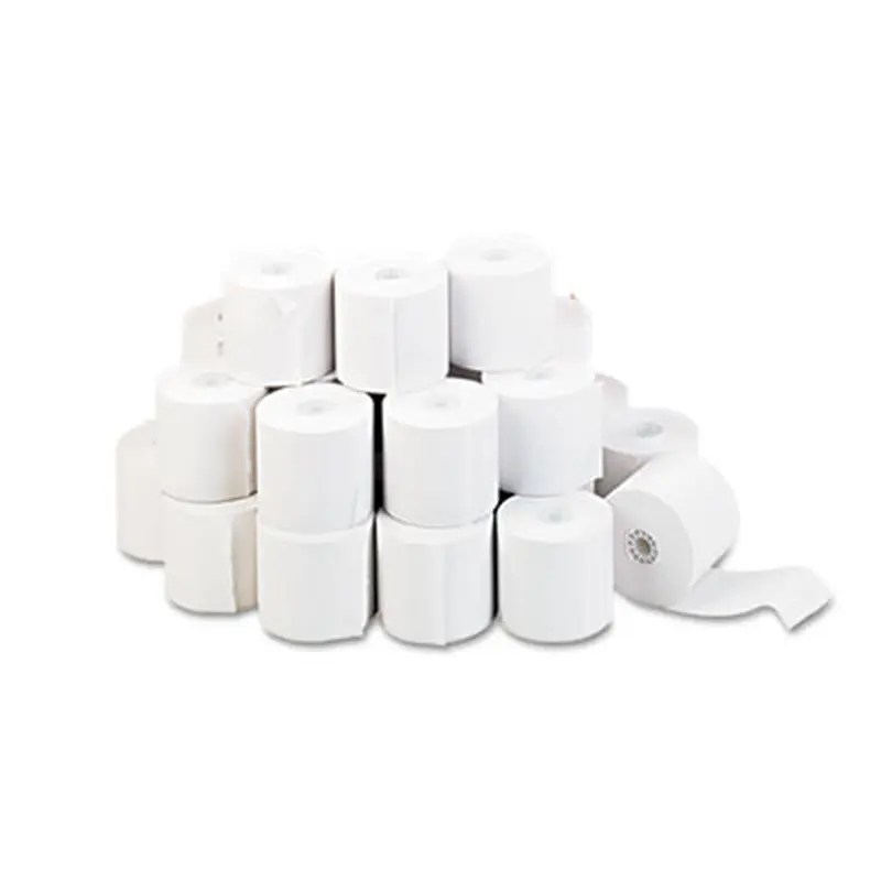 Impact and Inkjet Print Bond Paper Rolls, 0.5" Core, 2.25" x 150 ft, White, 100/Carton - Roll Paper | Universal