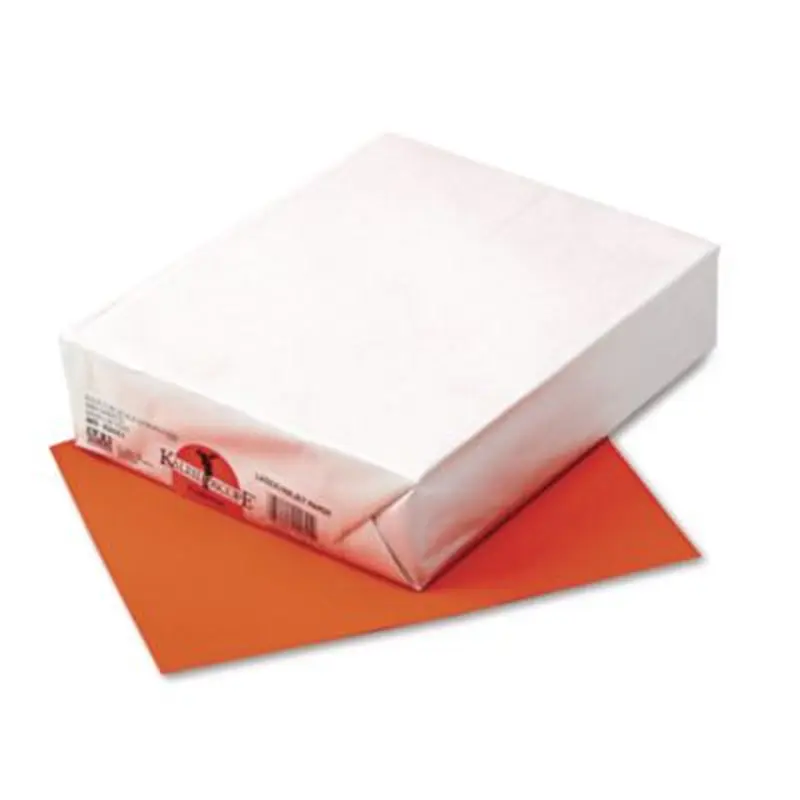 Kaleidoscope Multipurpose Colored Paper, 24 lb Bond Weight, 8.5 x 11, Pumpkin, 500/Ream - Copy Paper | Pacon