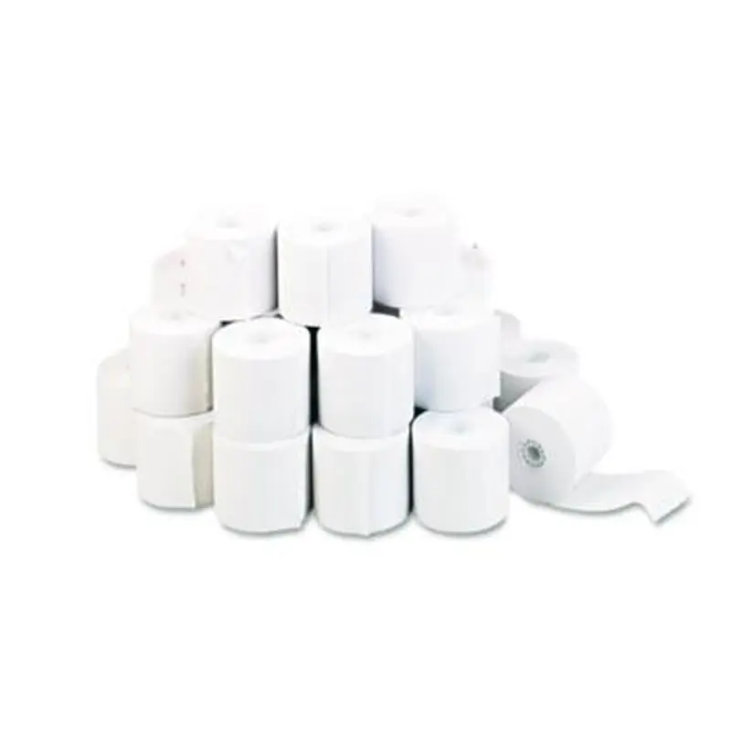Impact and Inkjet Print Bond Paper Rolls, 0.5" Core, 2.25" x 130 ft, White, 100/Carton - Roll Paper | Universal