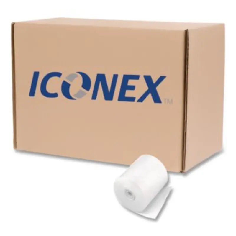 Impact Bond Paper Rolls, 3" x 150 ft, White, 50/Carton - Roll Paper | Iconex