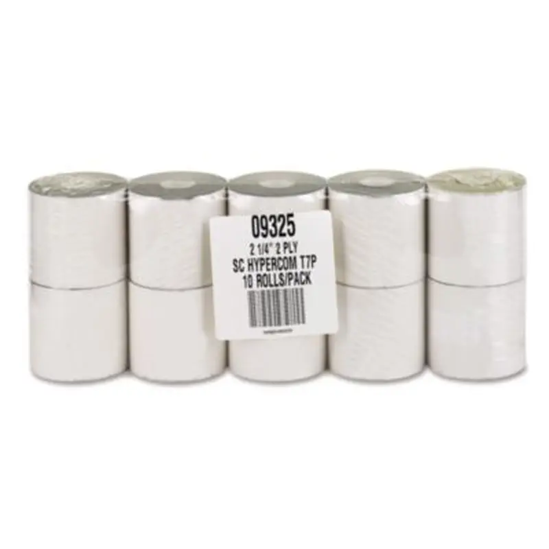 Impact Printing Carbonless Paper Rolls, 2.25" x 70 ft, White/Canary, 10/Pack - Roll Paper | Iconex
